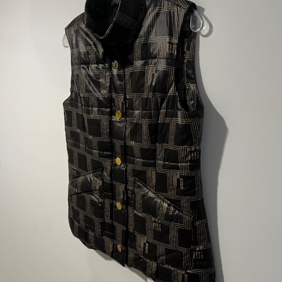 Tory Burch Brown Geometric Design Vest - M - Picture 3 of 7